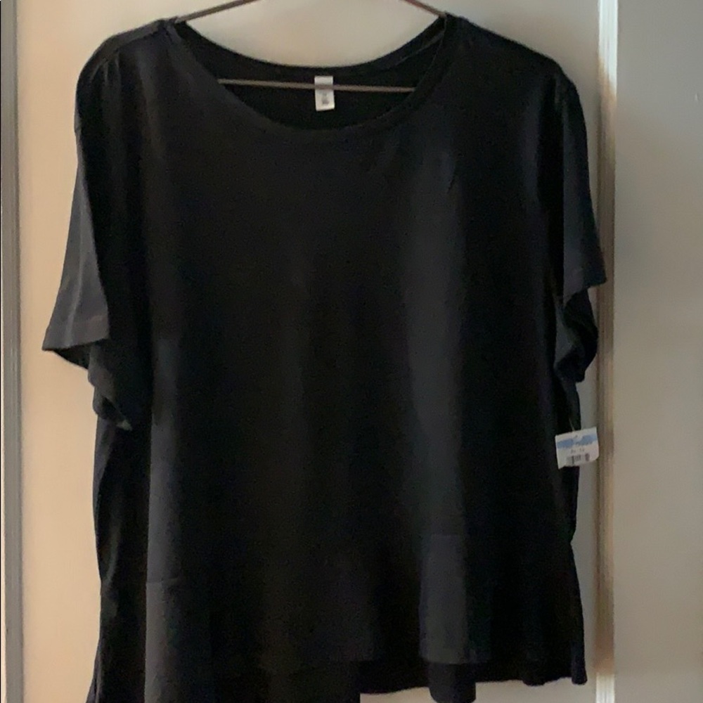 BP soft blouse black gray